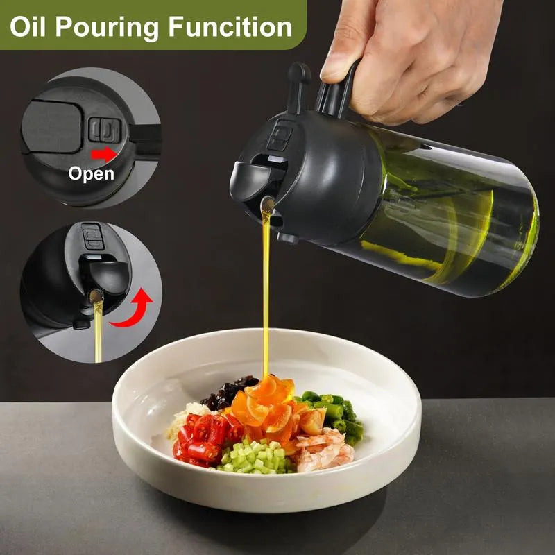 🎁HOT SALE💕2 in 1 Glass Oil Sprayer & Dispenser🔥