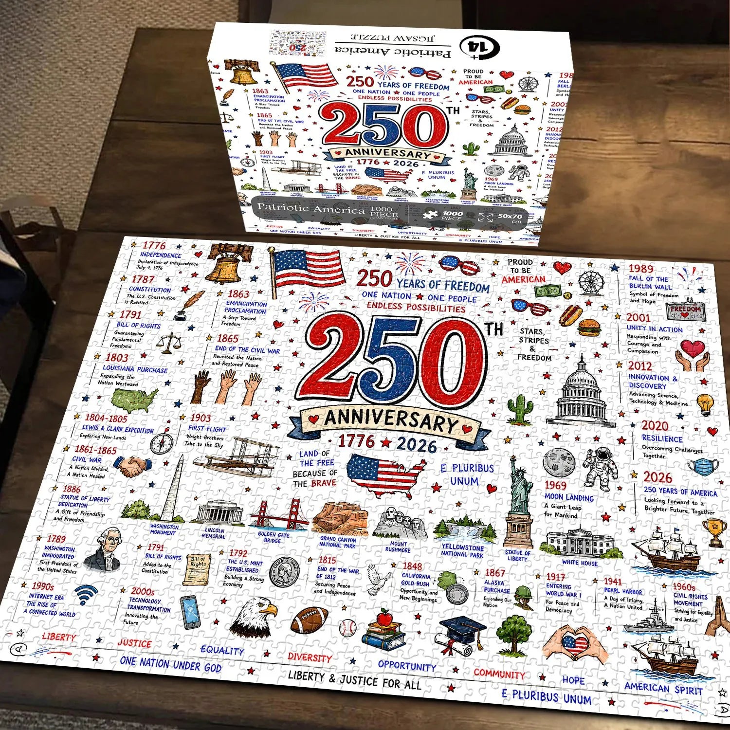 Flash Sale  🧩🦅Patriotic America Jigsaw Puzzle - 1000 Pieces