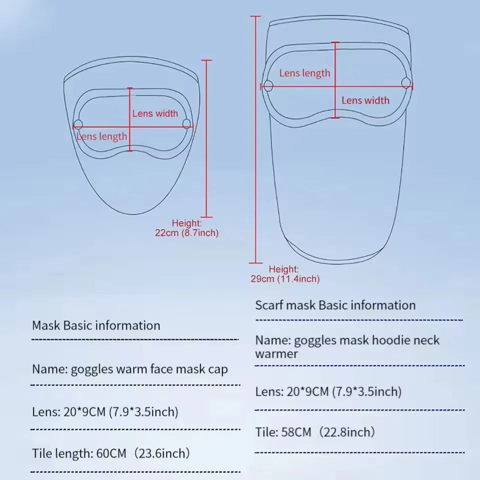 ❄💝Winter warm fleece windproof high-definition goggles