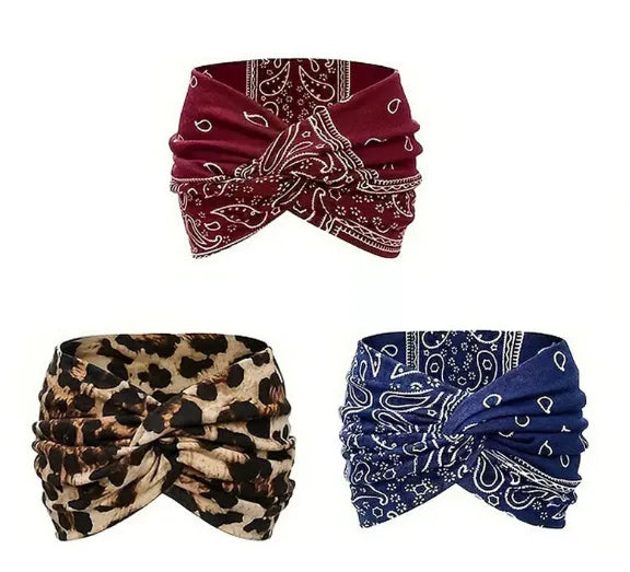 Bohemian style paisley sports headband