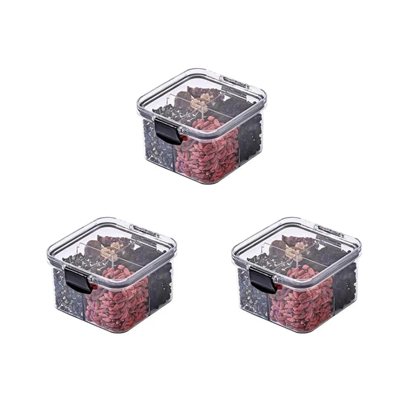 Multi-Compartment Sealed Food Storage Jar for Kitchen Pantry