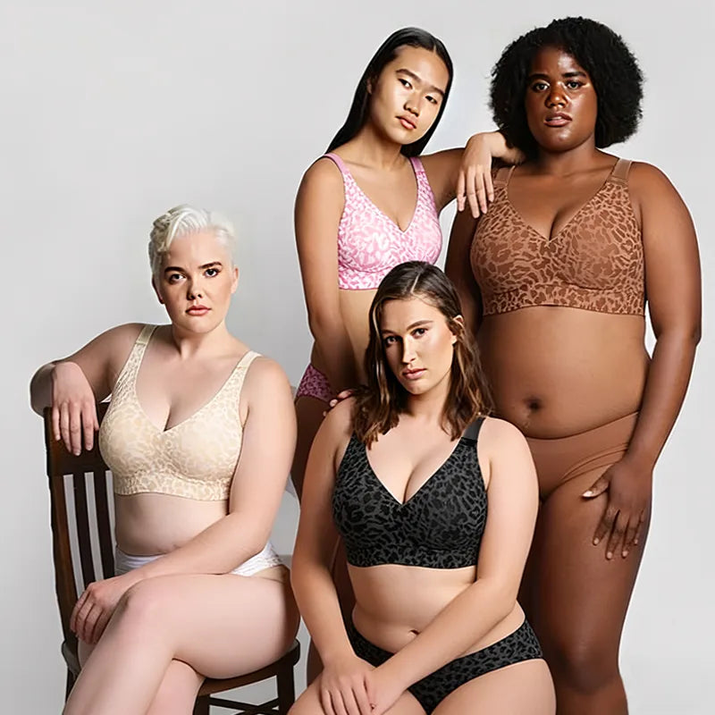 🔥Super Firming Leopard Print Jelly Bra | Women Wirefree Bras 👍No More Sagging Breasts