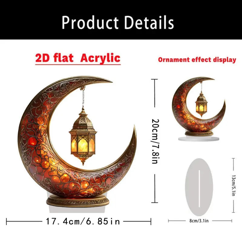 🕌2D Mosque Moon Ornament🌙Ramadan Festival