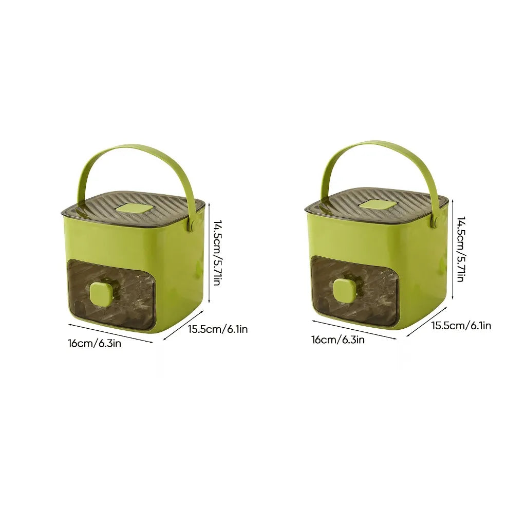 Handled Press-Type Ice Cube Tray (Double-Layer)-lcr