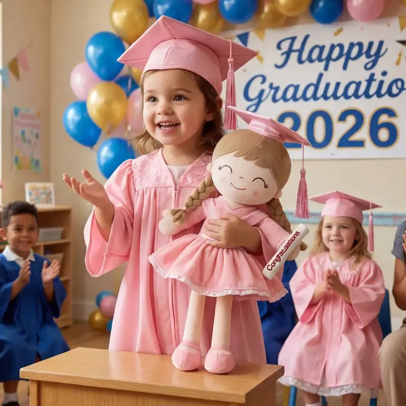🎓Class of 2026 Graduation Doll – 16” Soft Plush Keepsake Gift with Gift Bag