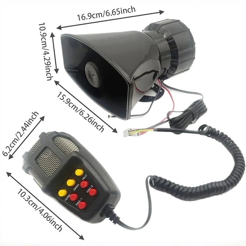 7-Tone Car PA Horn with Mic