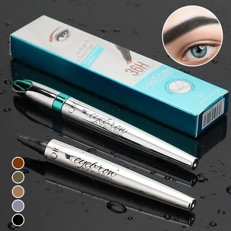 BUY 1 GET 1 FREE(🎉 2 PCS)🎉High Quality 3D Waterproof Microblading Eyebrow Pen 4 Fork Tip Tattoo Pencil