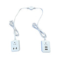 KexonTM 6-in-1 Twin Extension Cord Power Strip