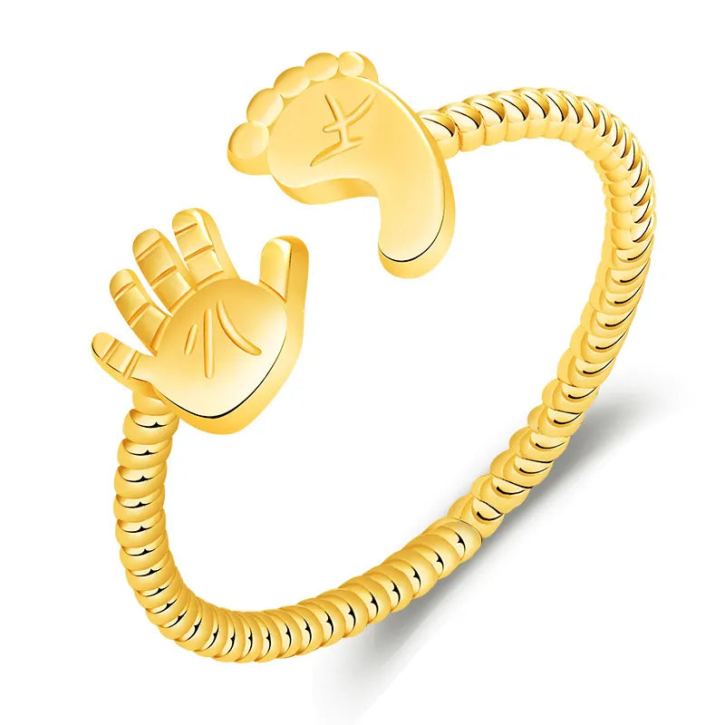 💖For Mother -You Are Going to Make a Wonderful Mama Baby Palm and Feet Ring