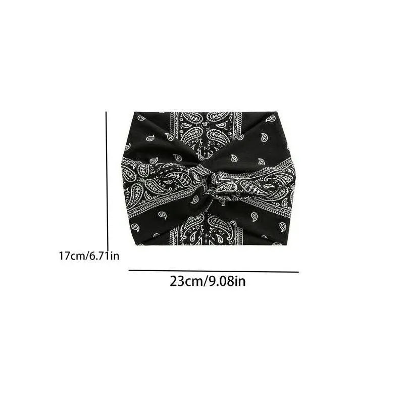 Bohemian style paisley sports headband