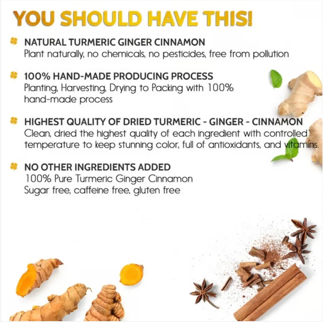 🍵 Turmeric Ginger Cinnamon Looseleaf Tea