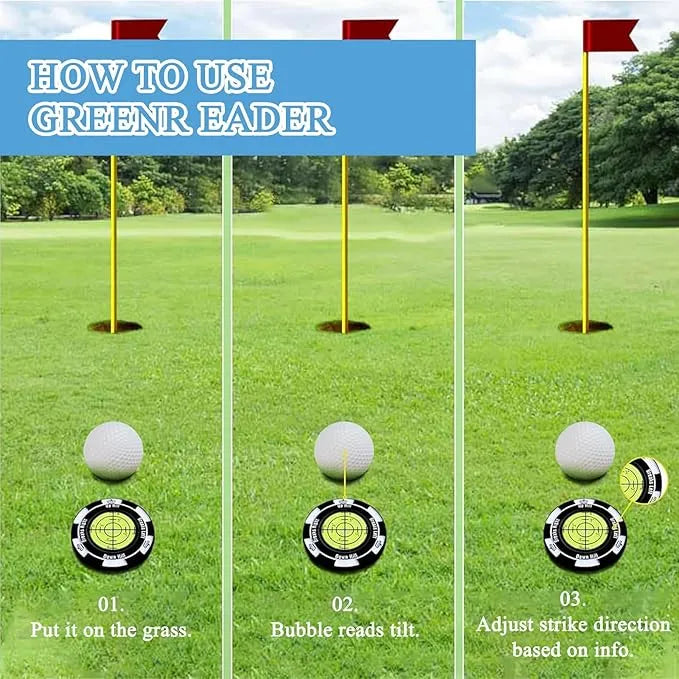 🎁🔥Golf Hat Clip Ball Marker with High Precision Green Reading Aid Golf Accessories for Men Women