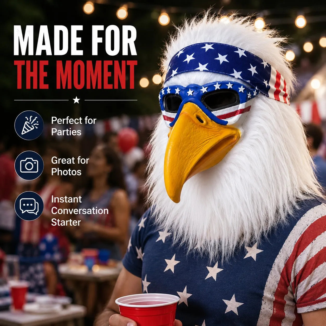 the viral bald eagle mask