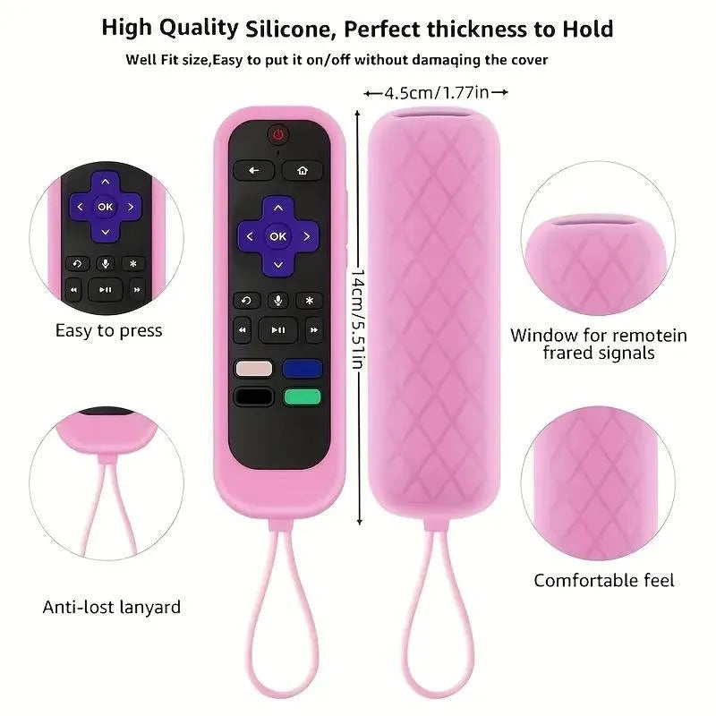 🏆Flash Sale⚡ 50K+ SOLD! Almost Gone-Universal Remote Control Holder with Lanyard – Thickened Anti-Slip & Shockproof Silicone Cover