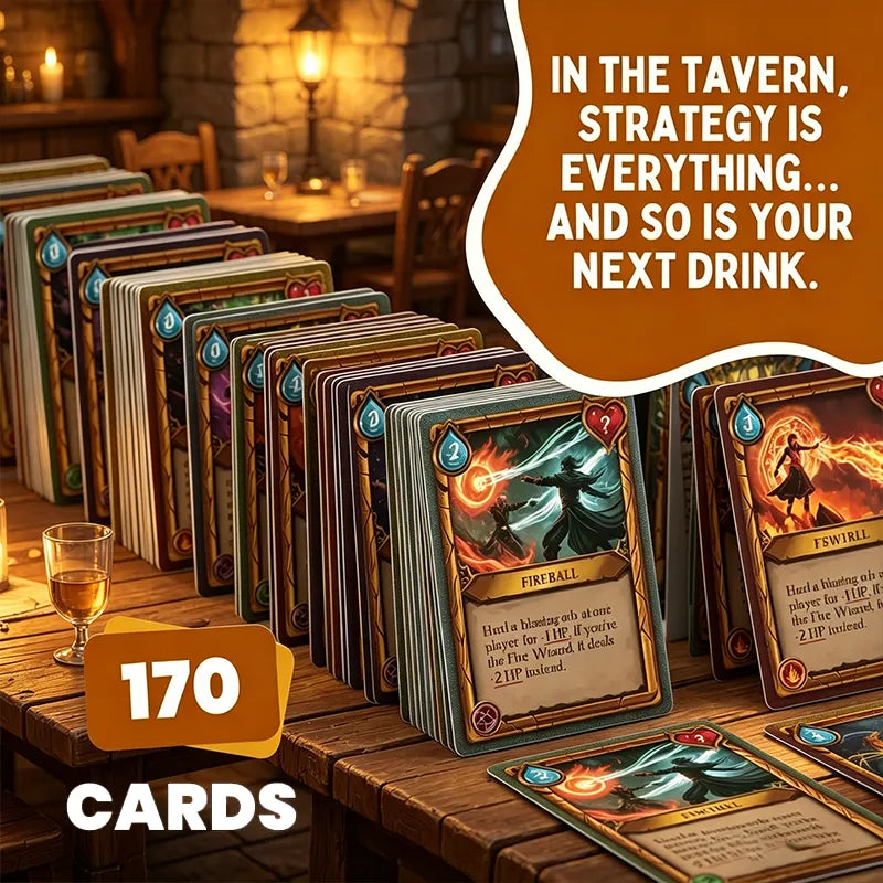 🧙‍♂️Wizards Tavern – Chaotic Fantasy Drinking Game – D&D Themed Party Fun with Dice & Spells 🍺