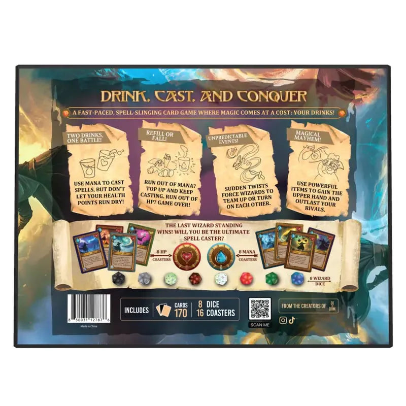 🧙‍♂️Wizards Tavern – Chaotic Fantasy Drinking Game – D&D Themed Party Fun with Dice & Spells 🍺