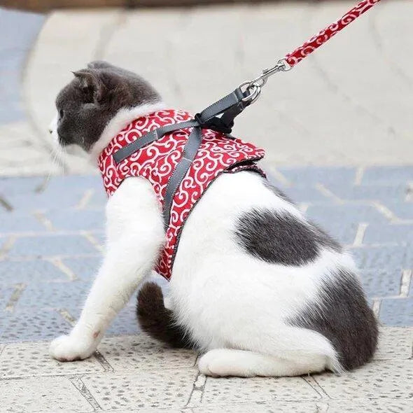 CAT VEST HARNESS AND LEASH SET