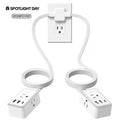 Twin Extension Cord Splitter for Home Office Dorm Room