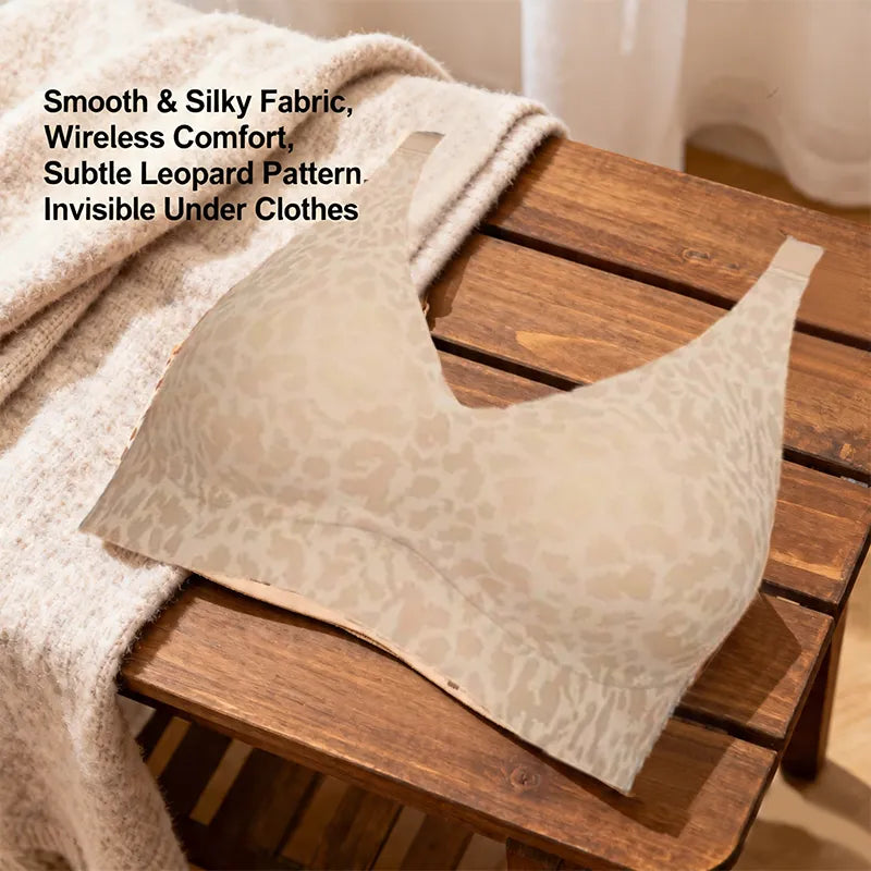 🔥Super Firming Leopard Print Jelly Bra | Women Wirefree Bras 👍No More Sagging Breasts