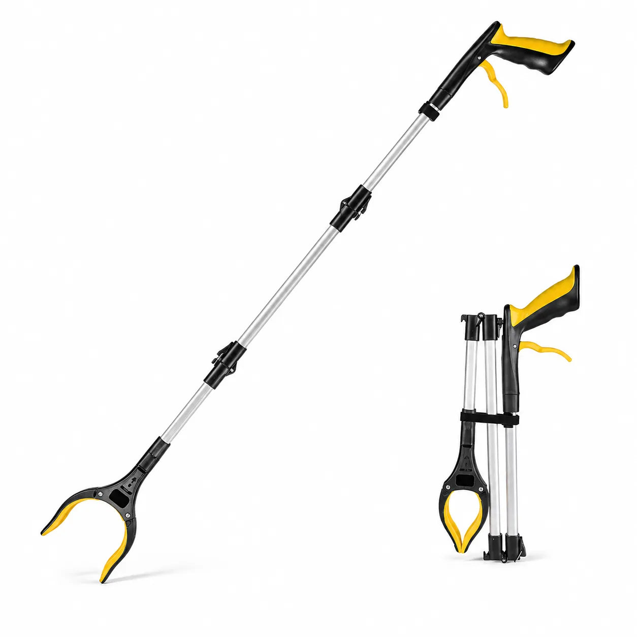 43" Extra Long Grabber Reacher Tool – Heavy Duty with 360° Rotating Jaw & Magnets