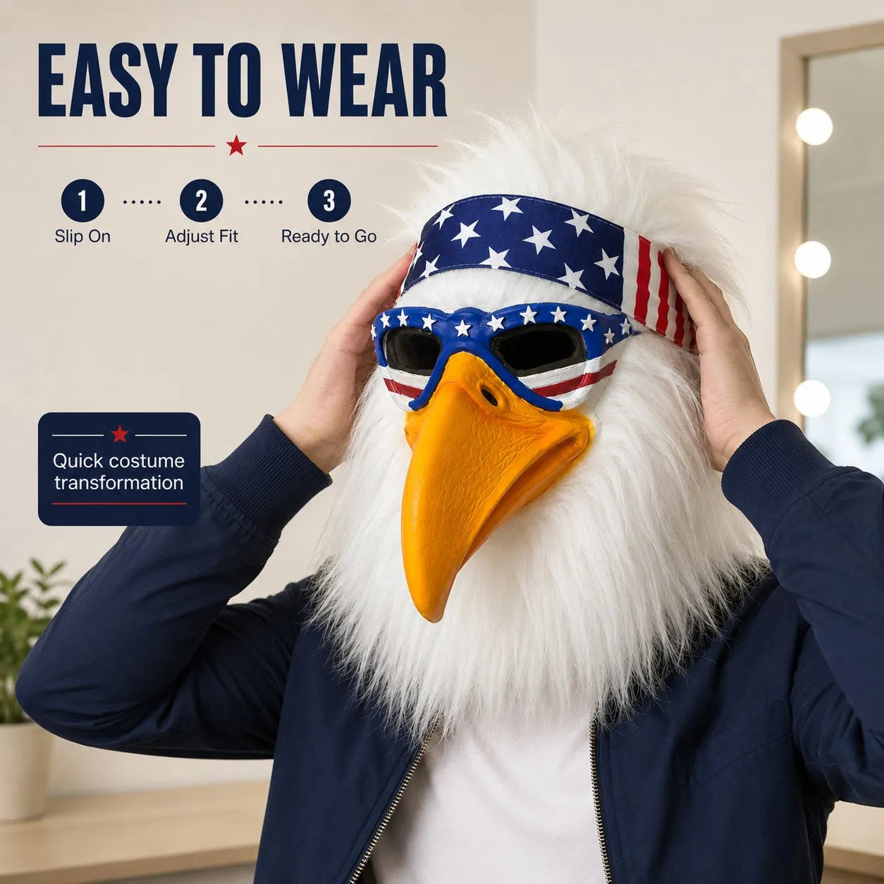 the viral bald eagle mask