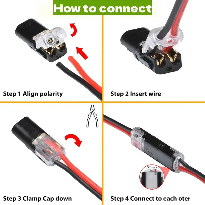 🔥Double - Wire Plug-in Connector With Locking Buckle