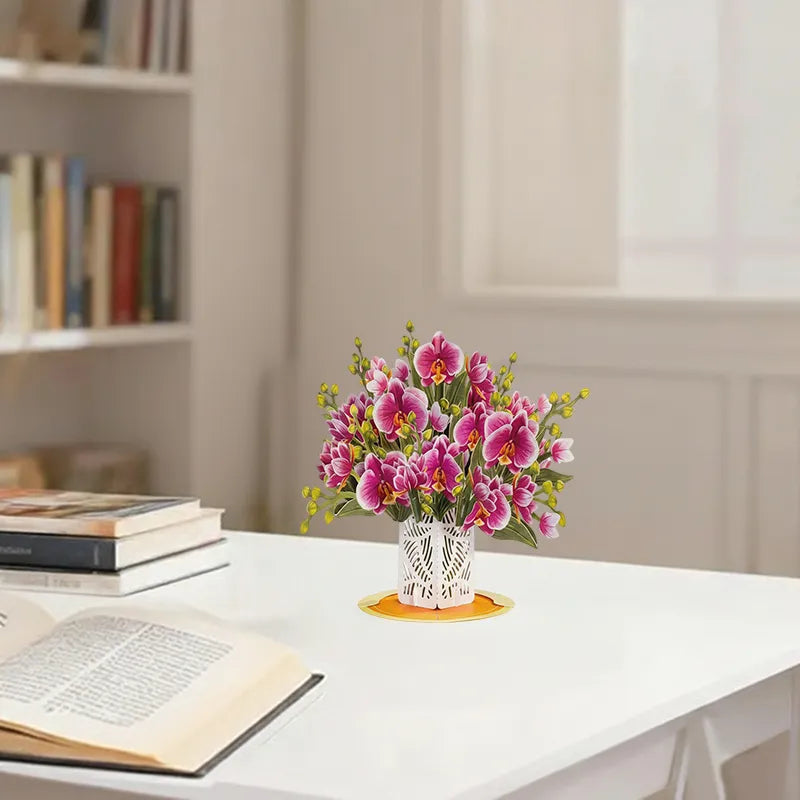 💌2-in-1 Gift & Décor for Every Moment🌸3D Flower Bouquet Pop Up Card
