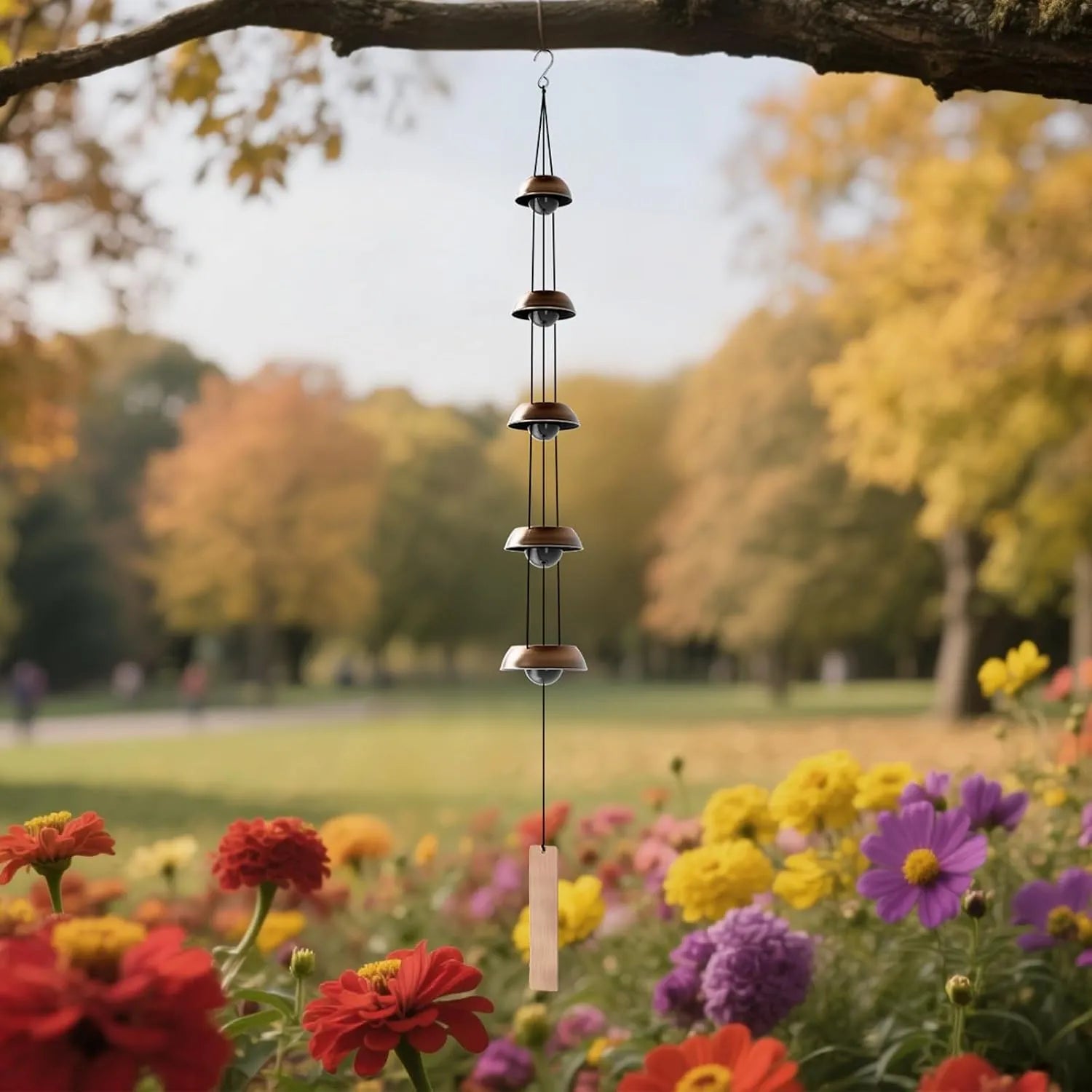 🔔 Quintet Brass Wind Chimes (35-inch)