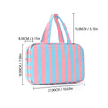 4-Layer Hanging Striped Toiletry & Makeup Organizer Bag