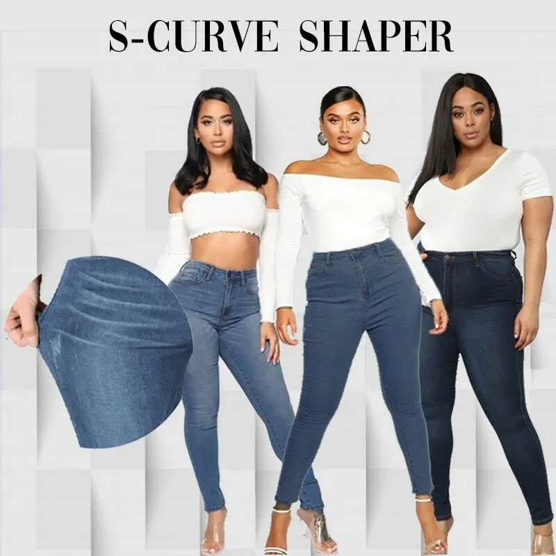 Begoodmind Perfect Fit Skinny Stretch Pull-On Push-Up Plus-Size Denim Jeans Leggings