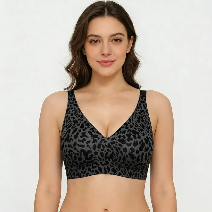 🔥Super Firming Leopard Print Jelly Bra | Women Wirefree Bras 👍No More Sagging Breasts